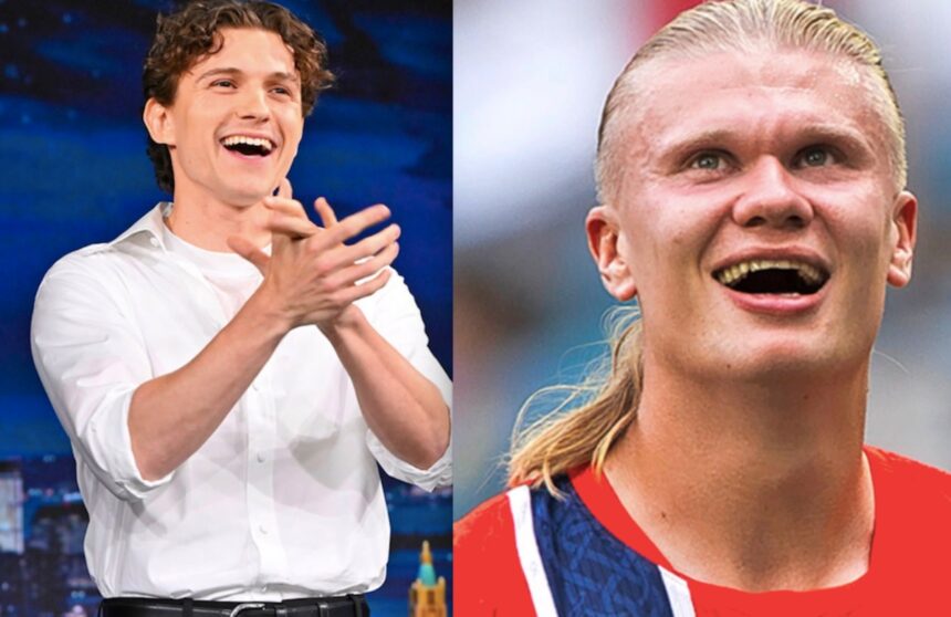 Inesperada cena Tom Holland y el futbolista Haaland