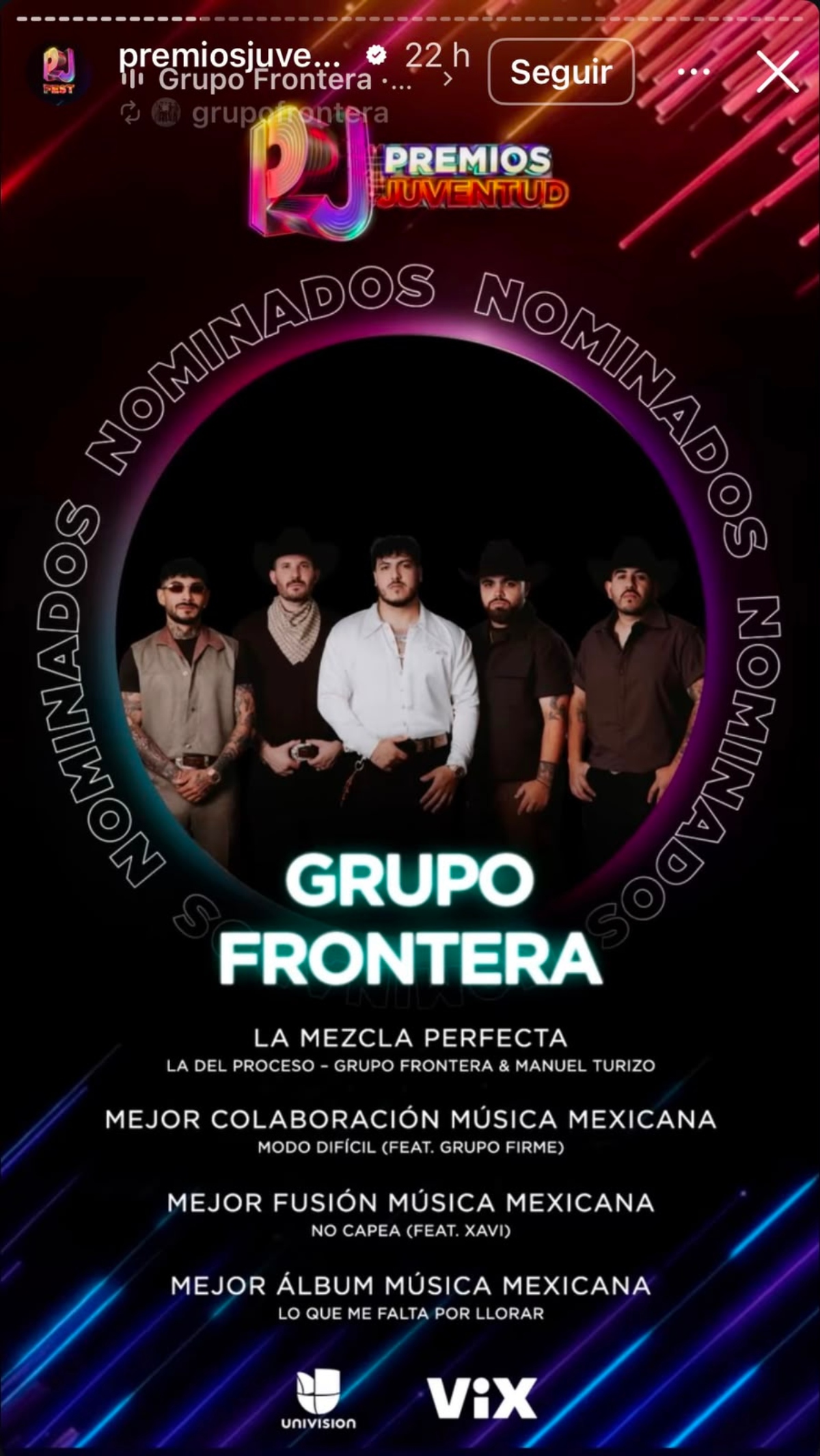 Carín León encabeza nominaciones a los 'Premios Juventud' 2026