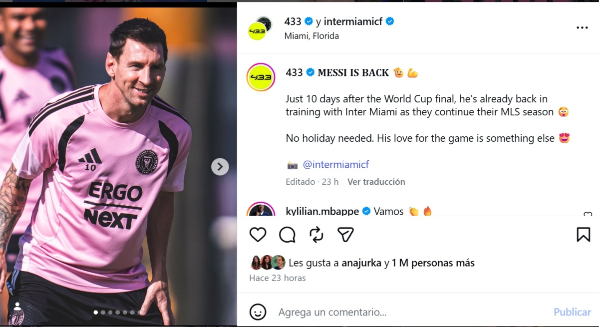 Messi regresa al Inter Miami