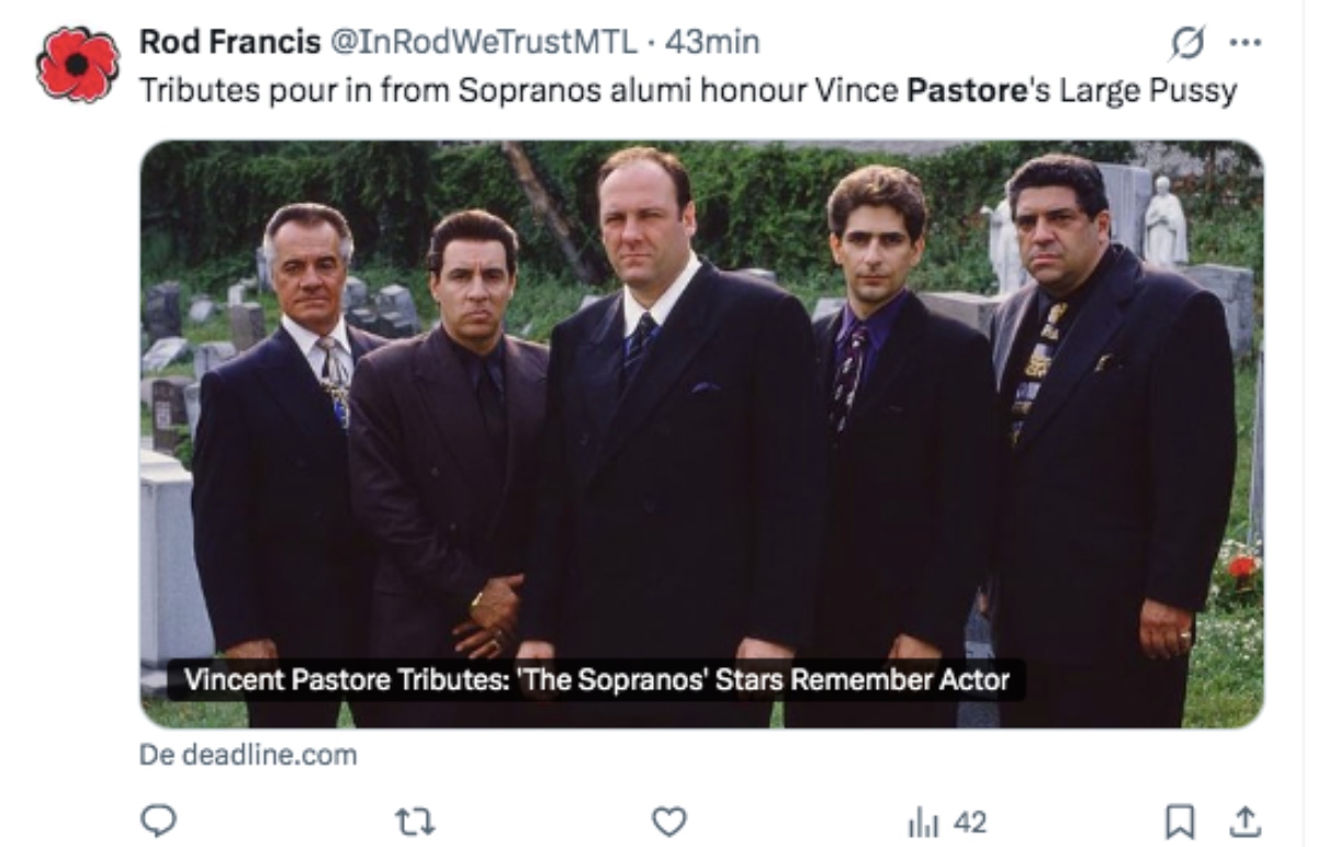 Muere a los 80 años el actor Vicent Pastore de la serie 'Los Soprano'