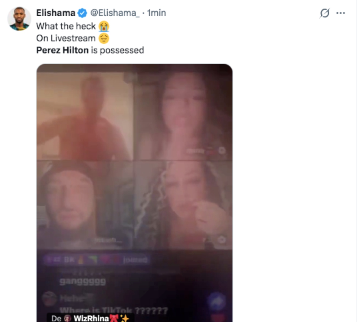 El bloguero de espectáculos Perez Hilton conmociona a todos hiriéndose en un 'en vivo'