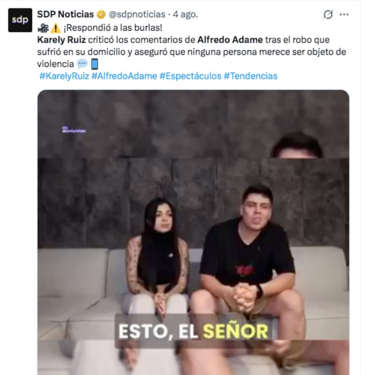 Alfredo Adame se burla del robo a Karely Ruiz y ella estalla respondiendo