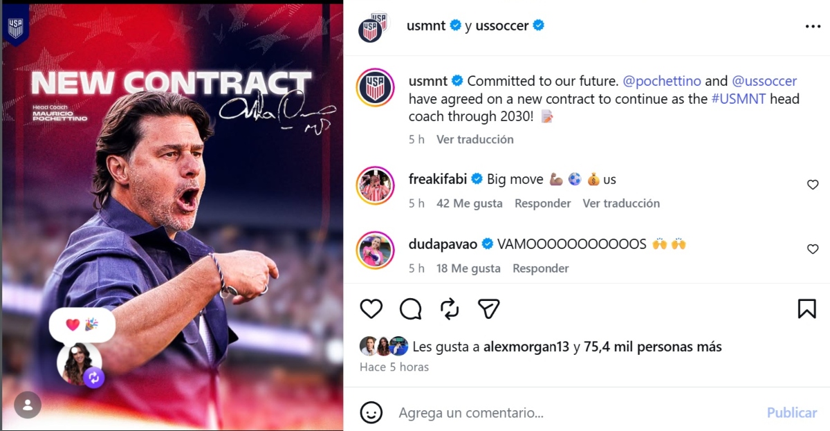 Mauricio Pochettino renueva hasta 2030