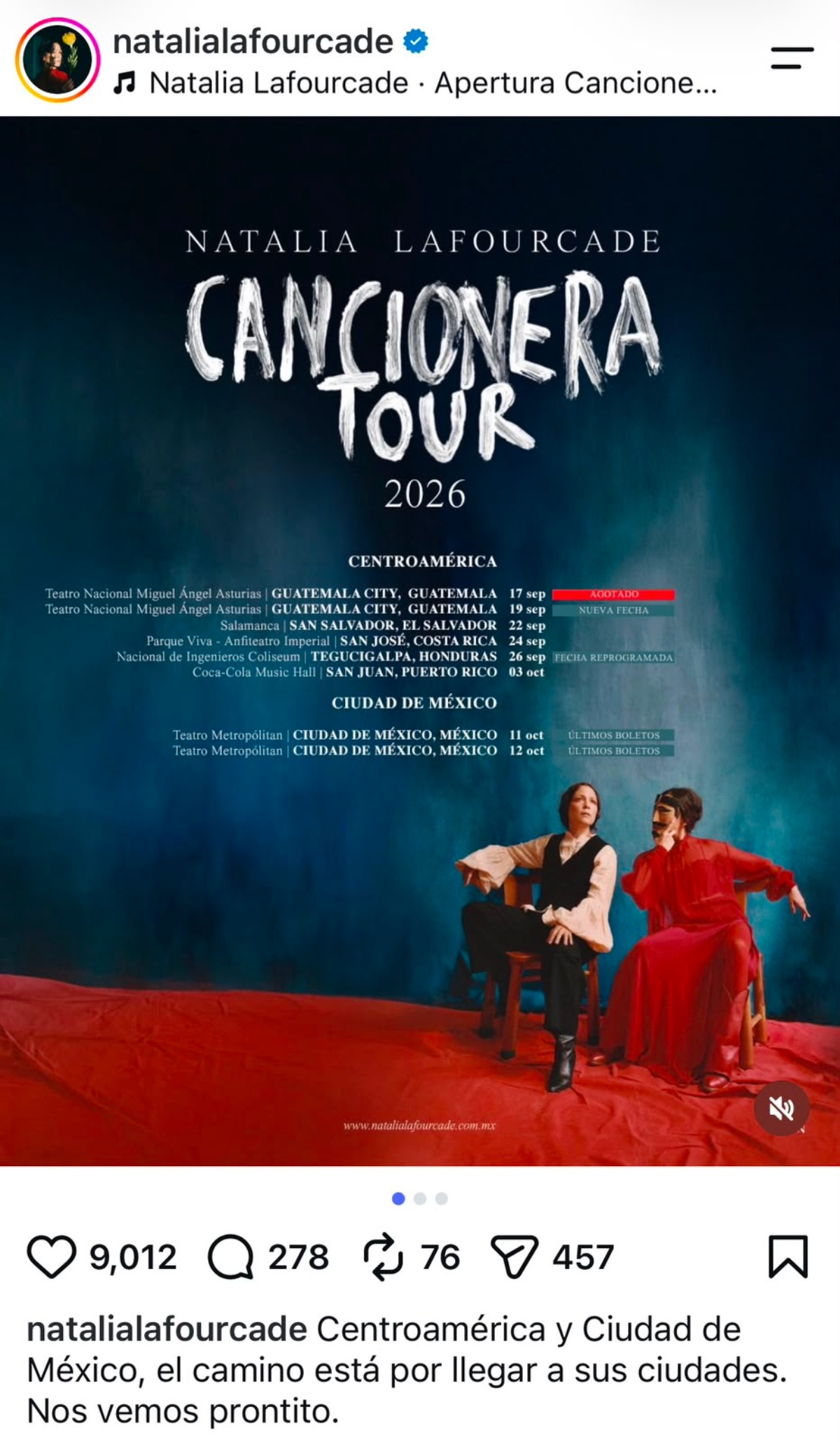 Natalia Lafourcade sobre los duros momentos de su gira 'Cancionera'