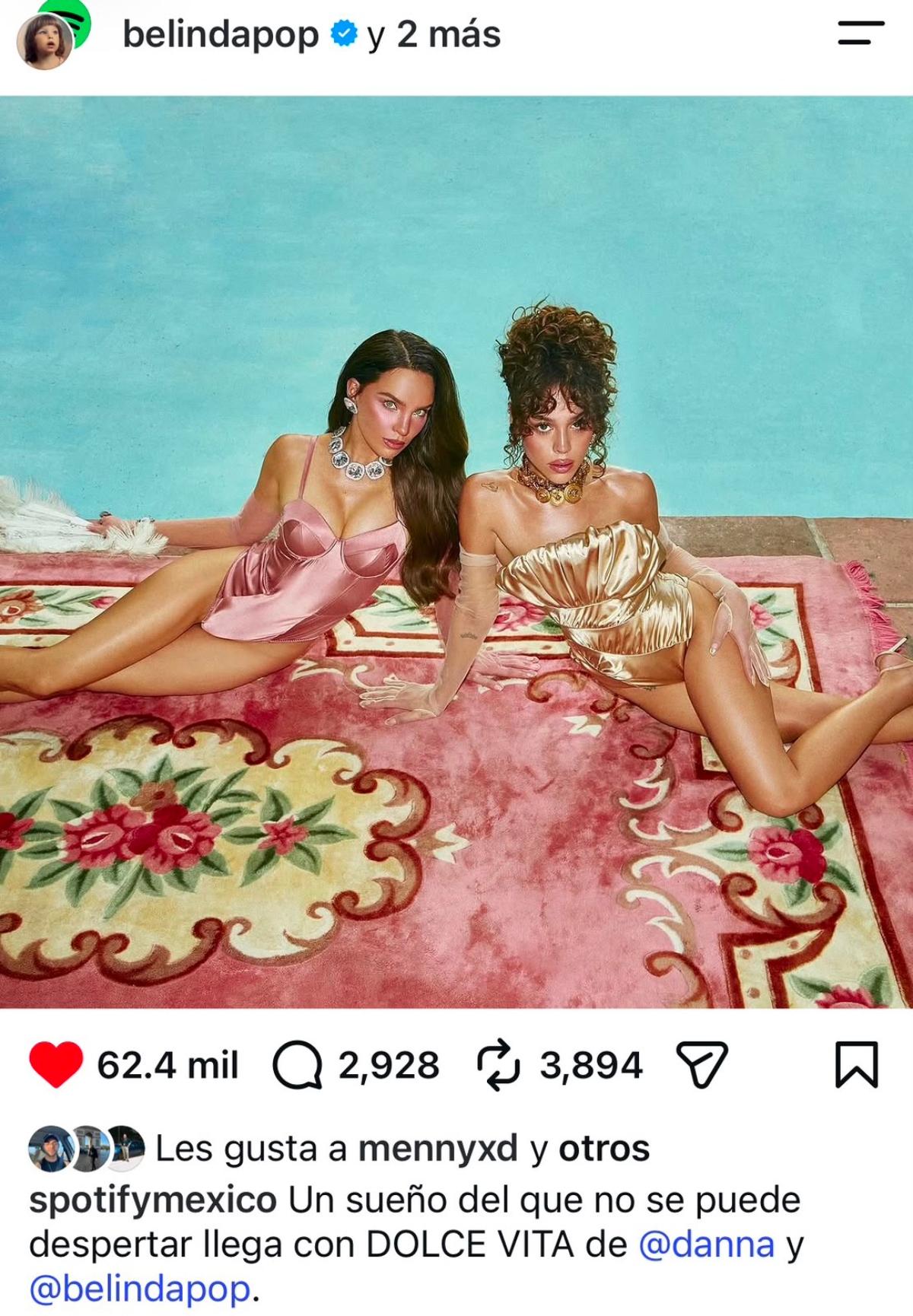 Belinda y Danna anuncian su colaboración 'Dolce Vita'