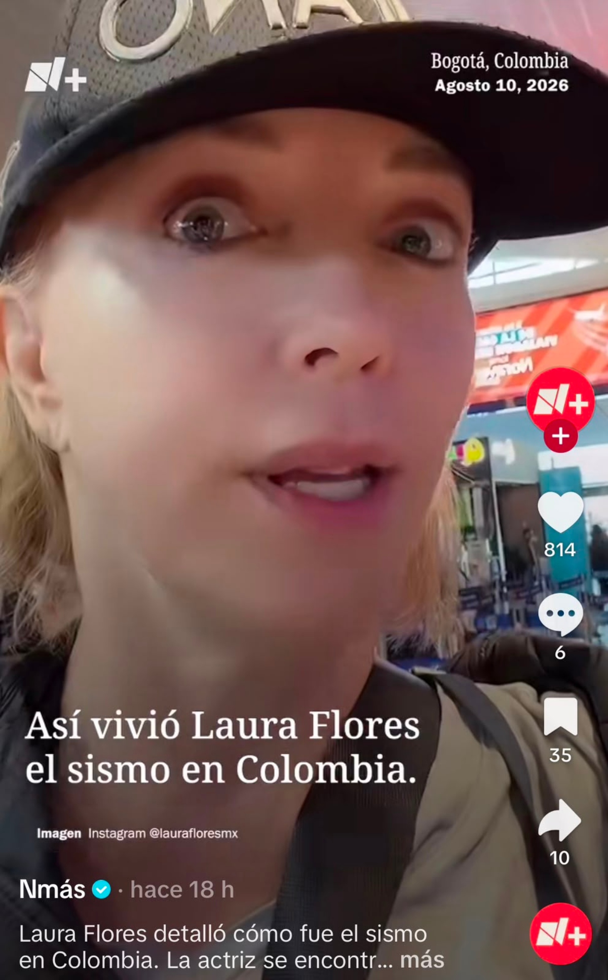 Laura Flores pasa tremendo susto en Colombia por el terremoto