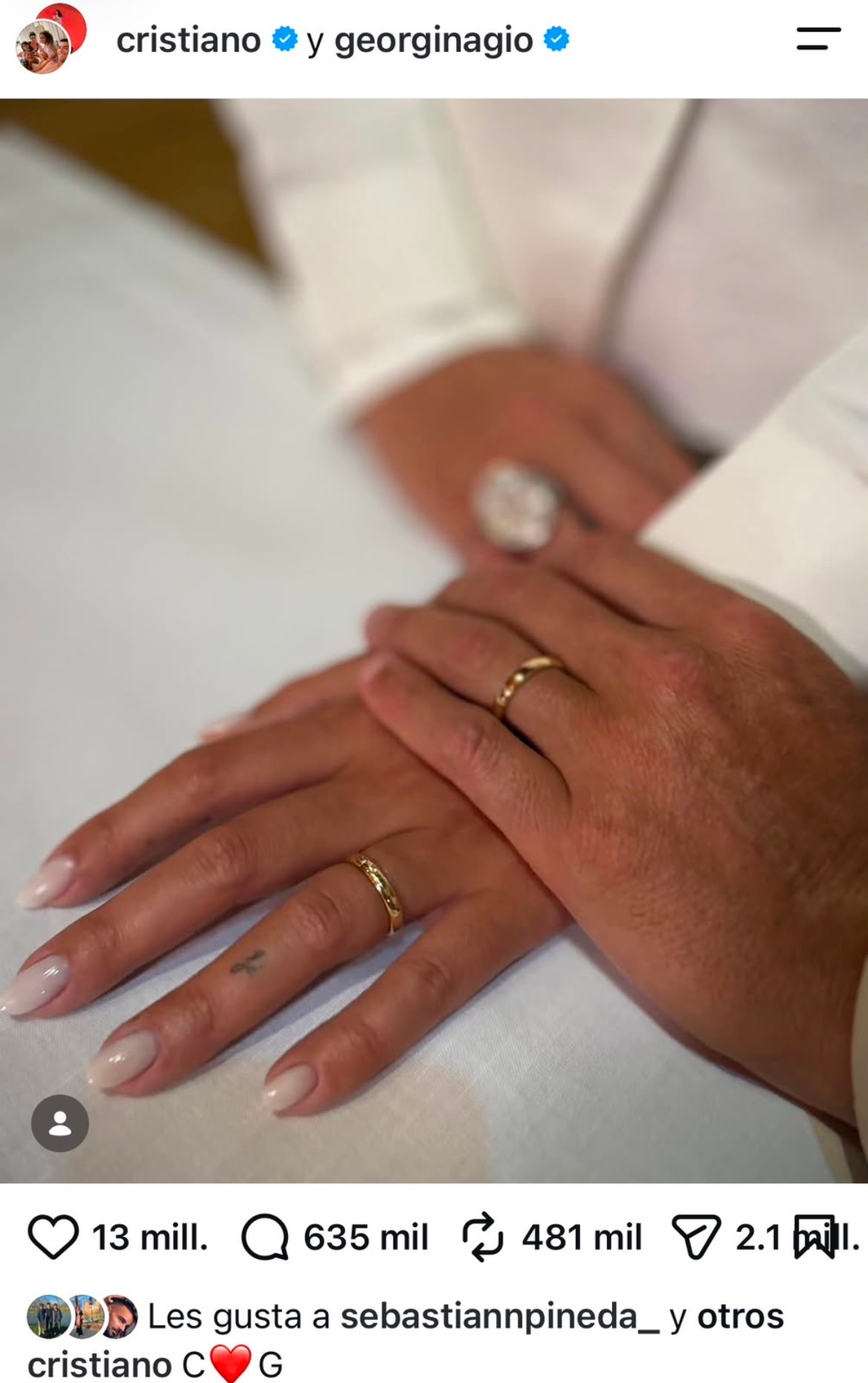 Cristiano Ronaldo y Georgina Rodríguez ya se casaron