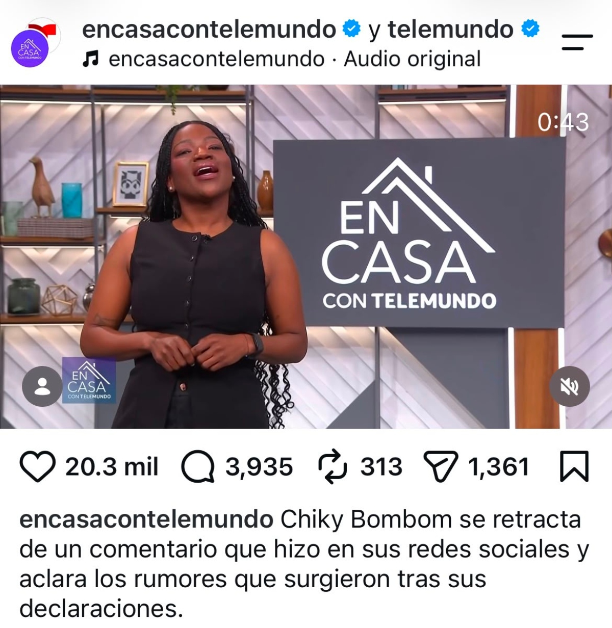 Chiky Bombom dice que habría despido masivo en Telemundo