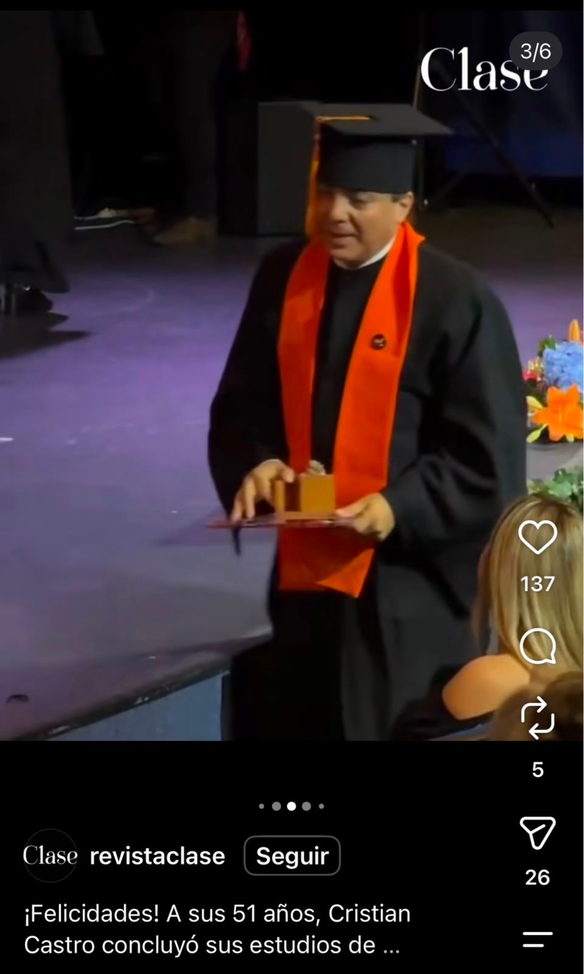 Cristian Castro se gradúa de preparatoria y se vuelve viral