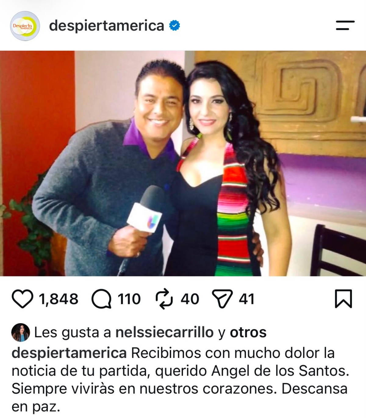 Despierta América anuncia la muerte de un ex compañero