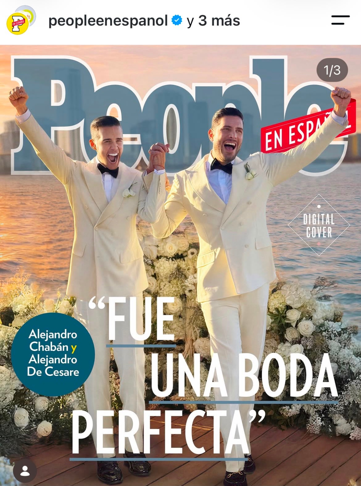 El presentador Alejandro Chabán se casa con su novio Alejandro Cesare
