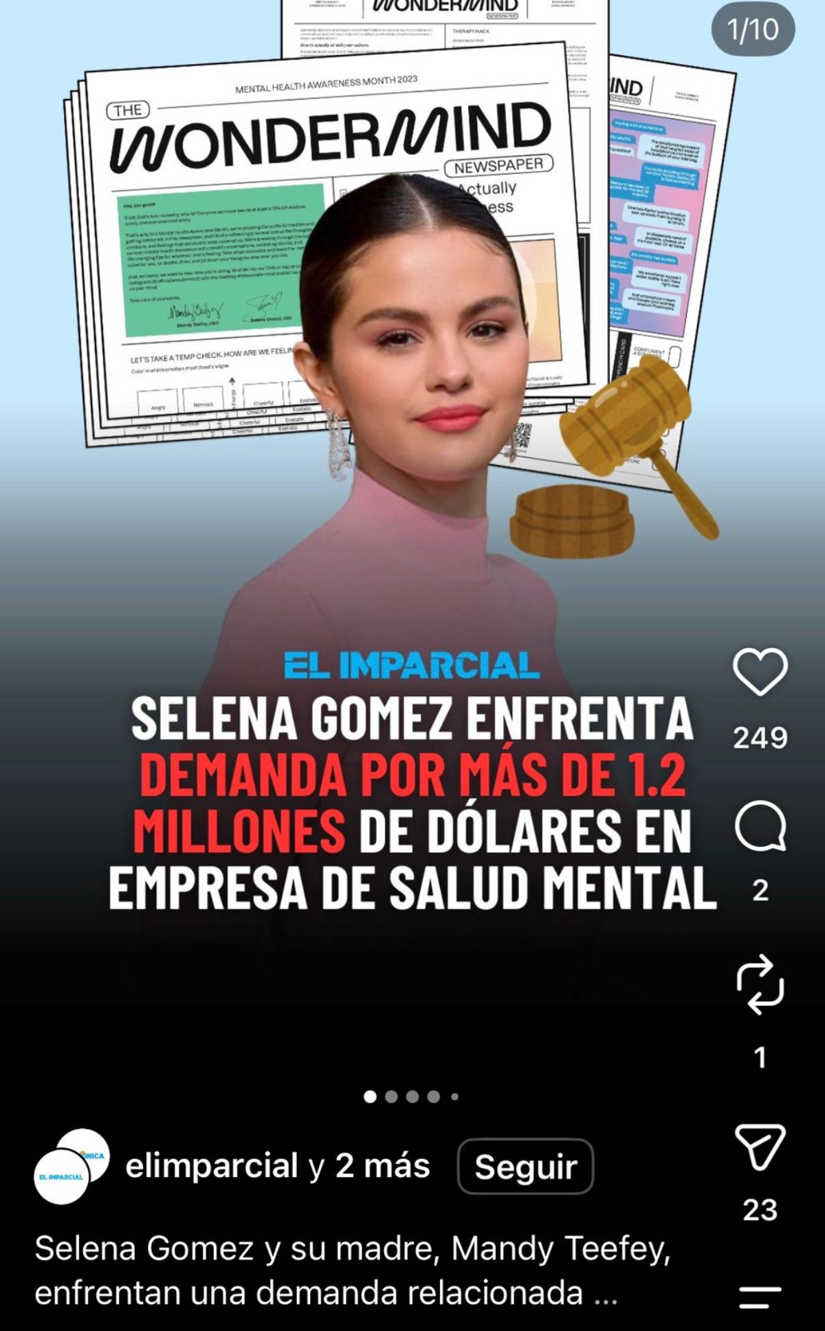 Selena Gómez pide desestimar demanda contra su empresa