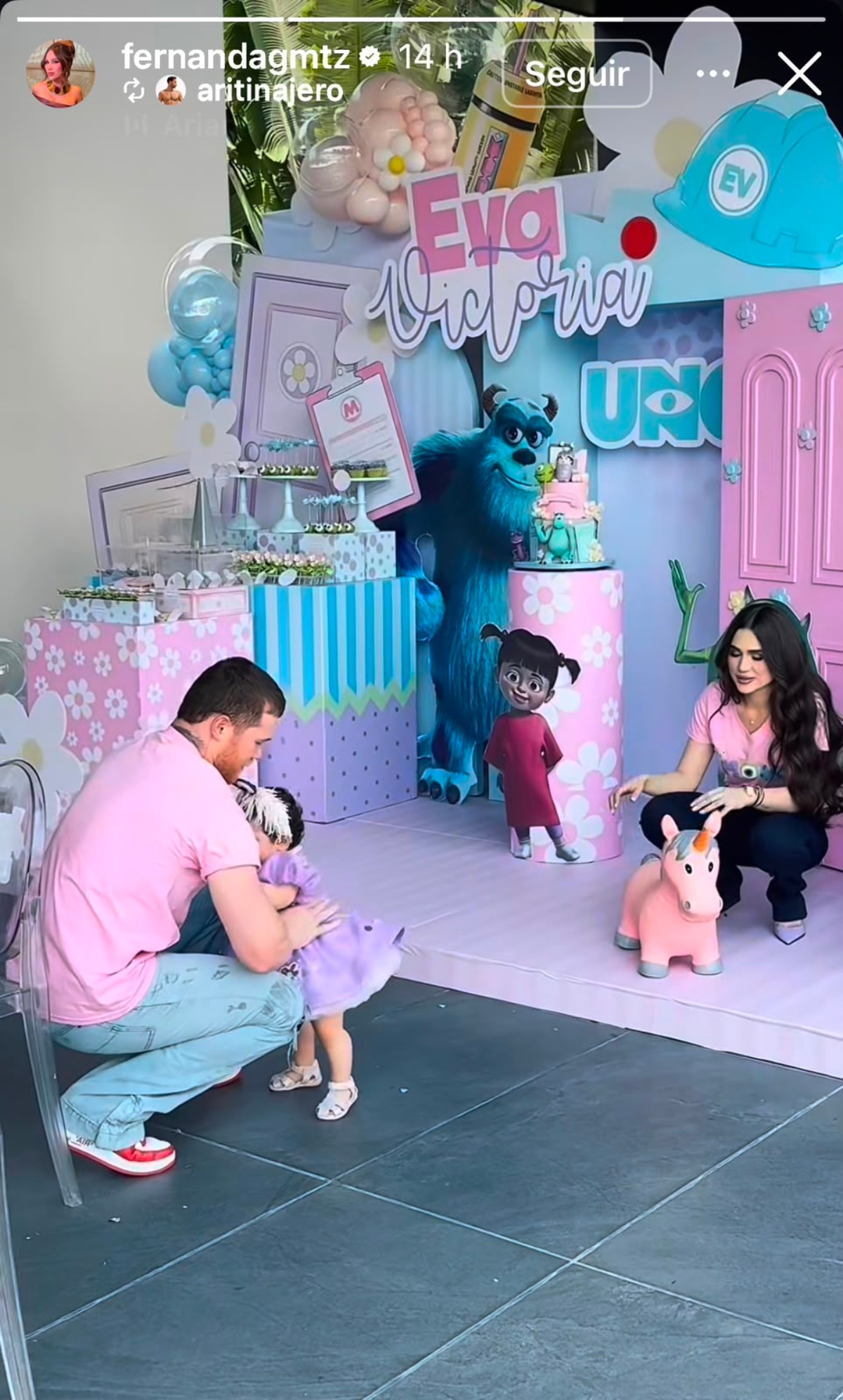 Canelo festeja el primer año de su hija Eva