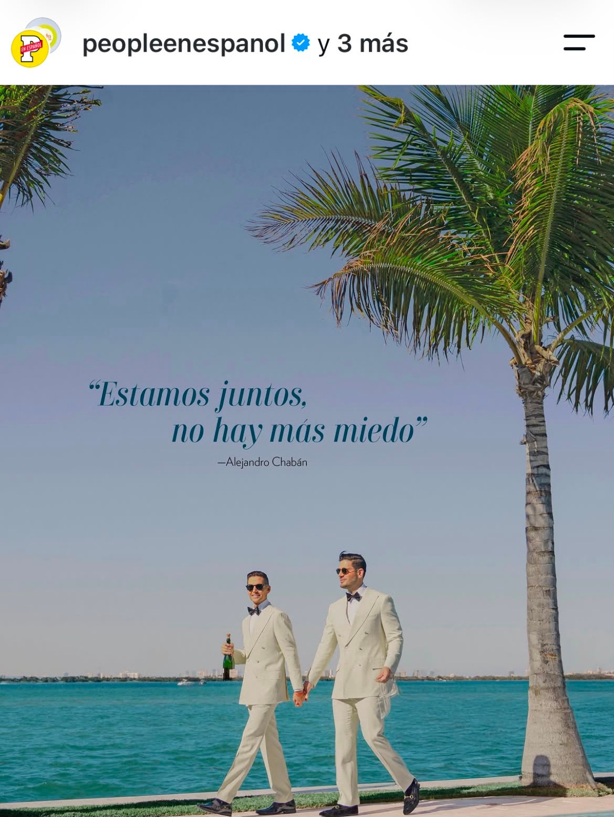 El presentador Alejandro Chabán se casa con su novio Alejandro Cesare