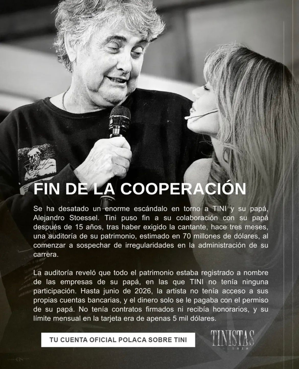 Tini Stoessel estalla pleito legal contra su padre por dinero