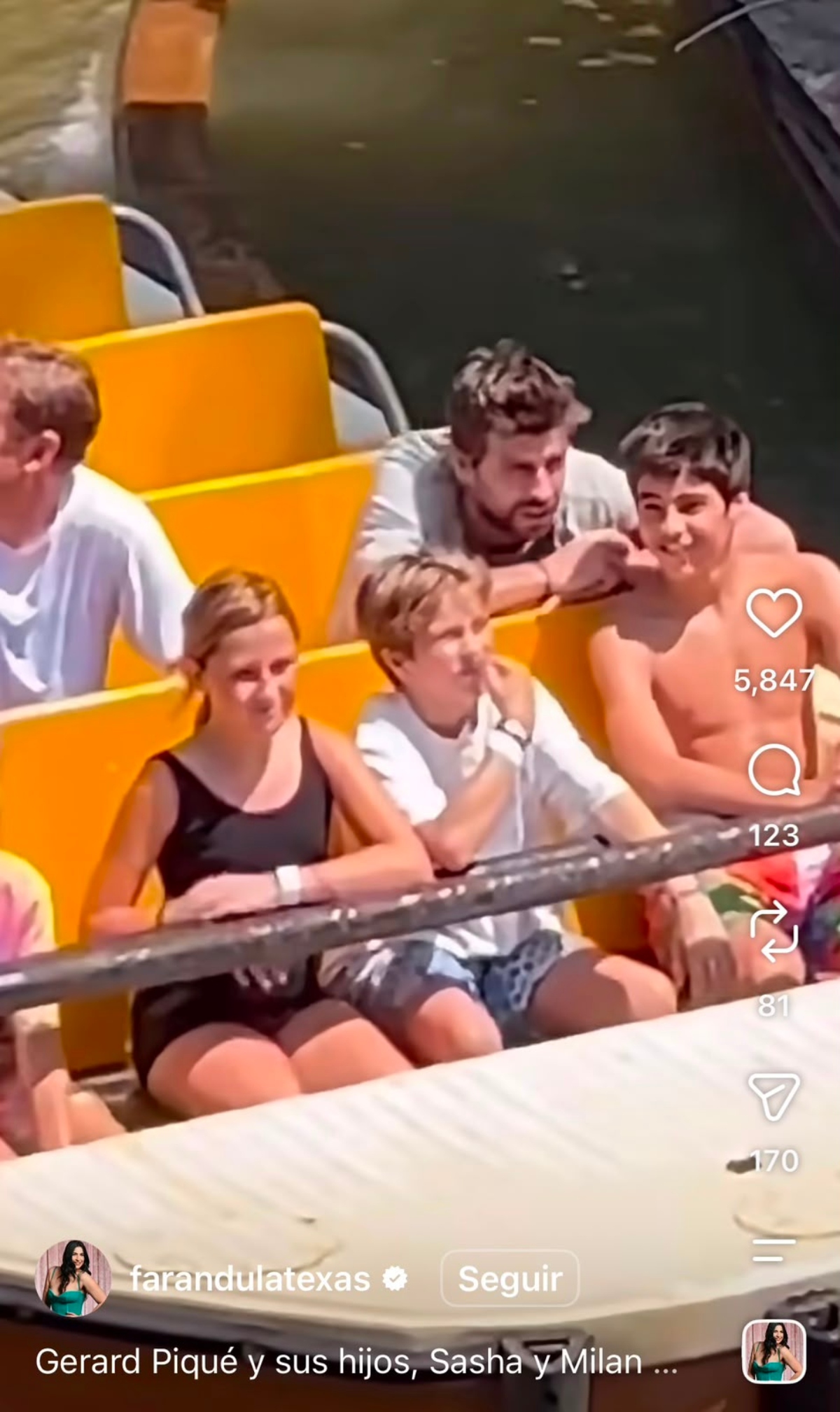 Clara Chía 'abandona' a Piqué en paseo junto a sus hijos