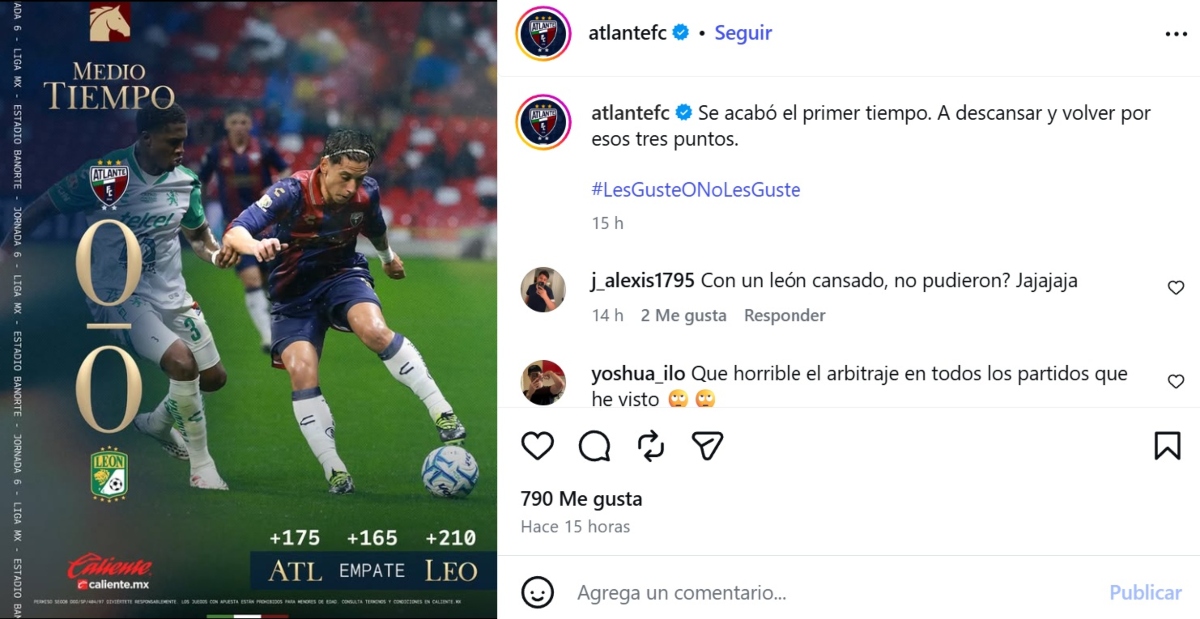 Atlante rescata empate agónico ante León