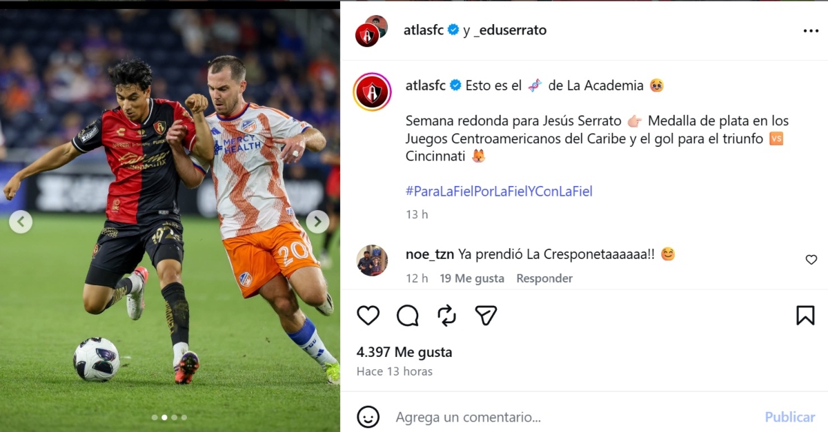 Atlas remonta y vence al Cincinnati