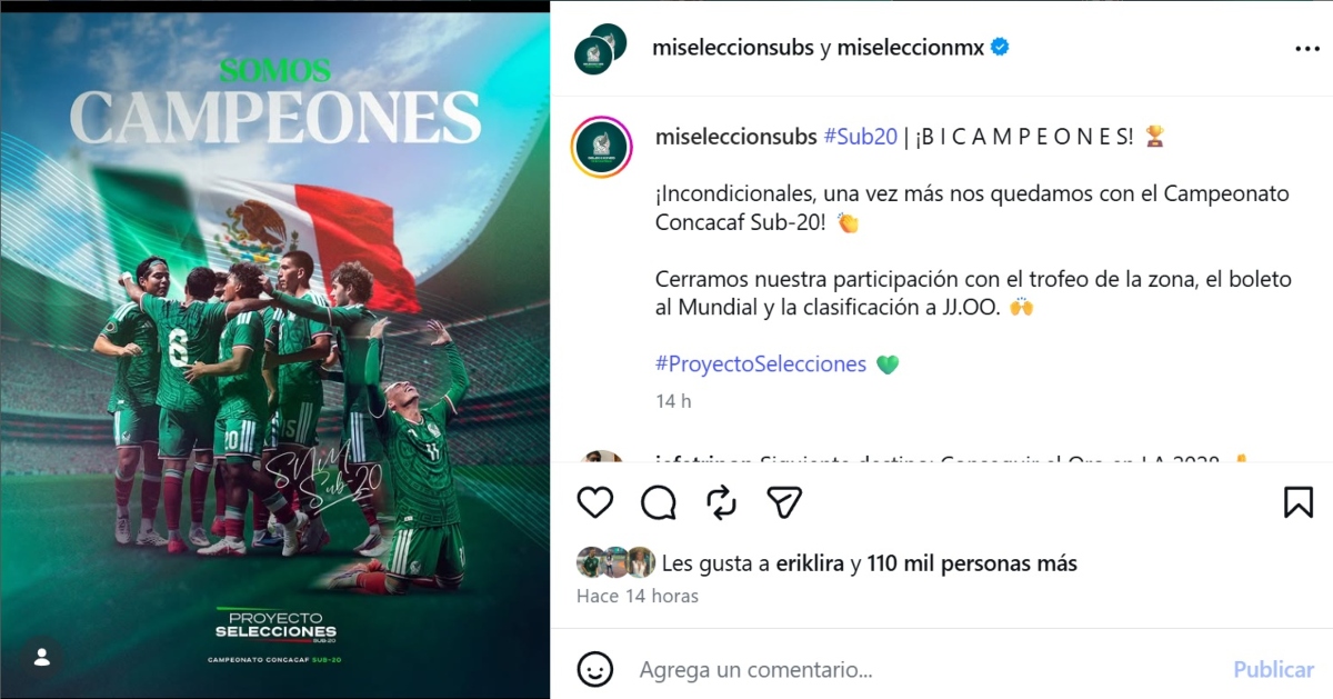 México Sub-20 conquista el bicampeonato de Concacaf