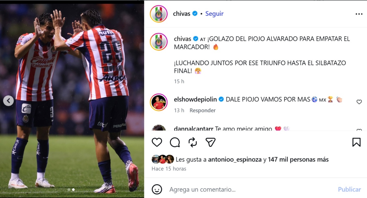 Chivas rescata empate ante Puebla