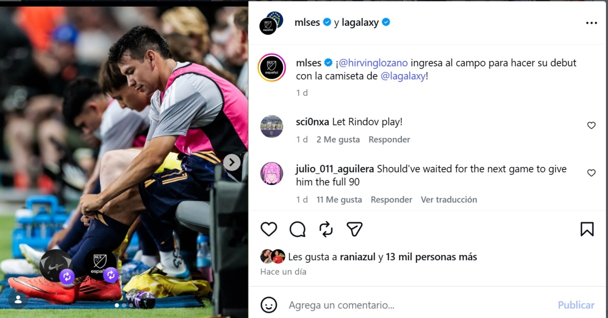 Chucky Lozano debuta con LA Galaxy
