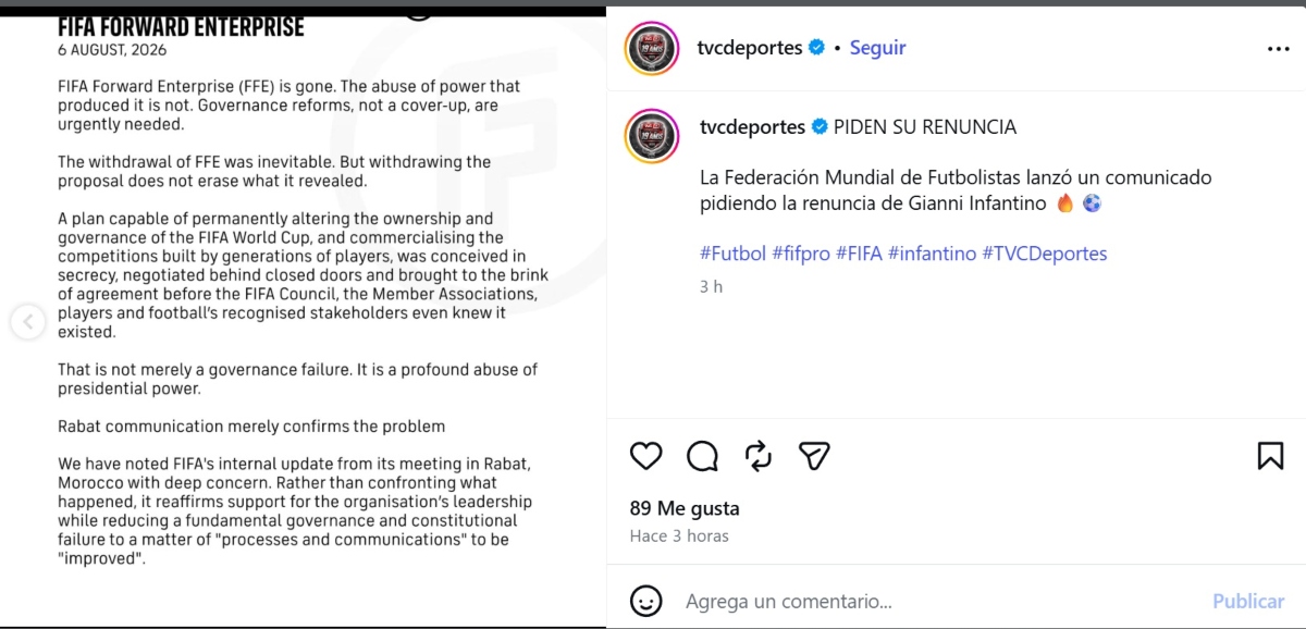 FIFPRO exige reformas a la FIFA
