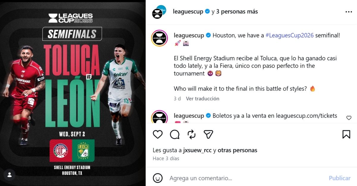 Leagues Cup 2026 horarios de semifinales