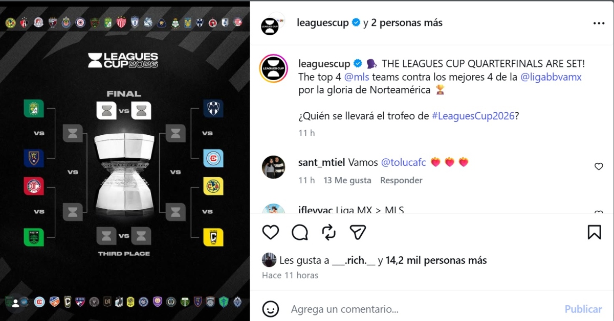 Leagues Cup 2026 Cuartos de Final definidos