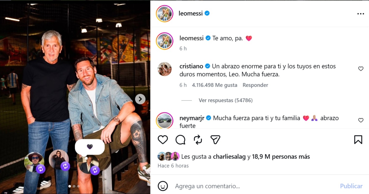 Lionel Messi despide a su padre Jorge