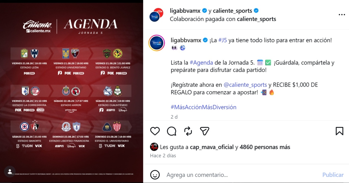 Liga MX Jornada 5: horarios en USA