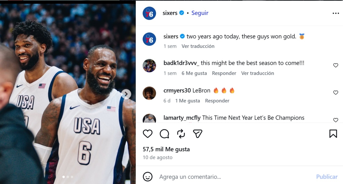 LeBron James dispara boletos de Sixers