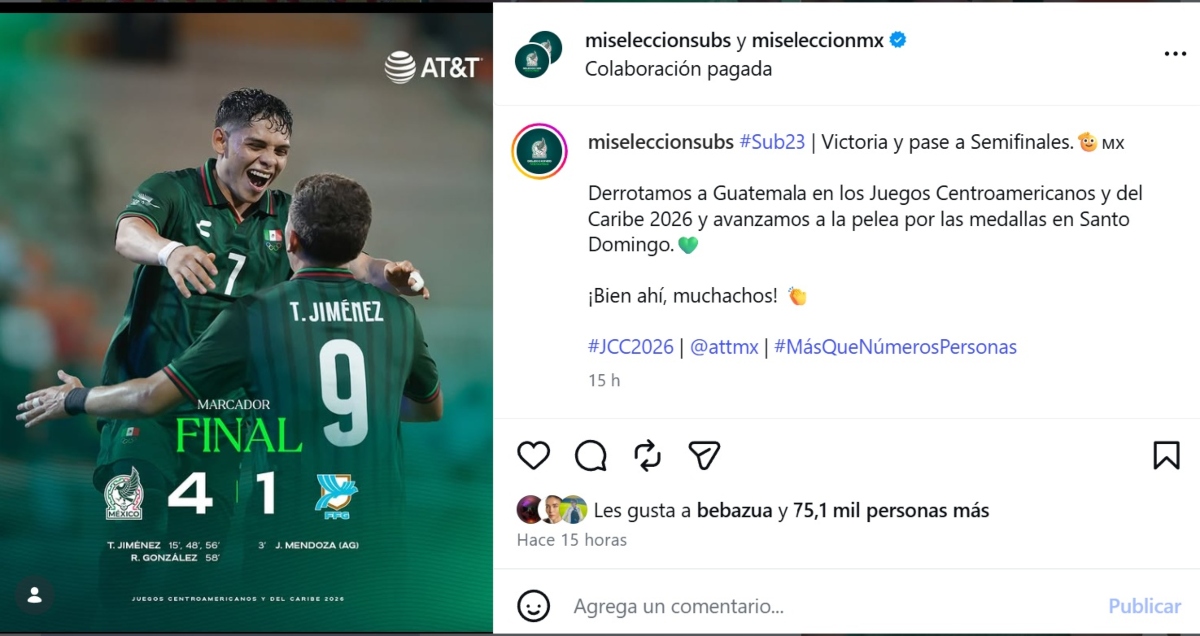 México Sub-23 avanza a semifinales