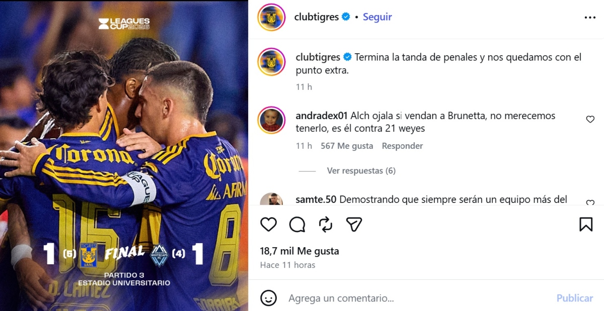 Tigres vence a Vancouver