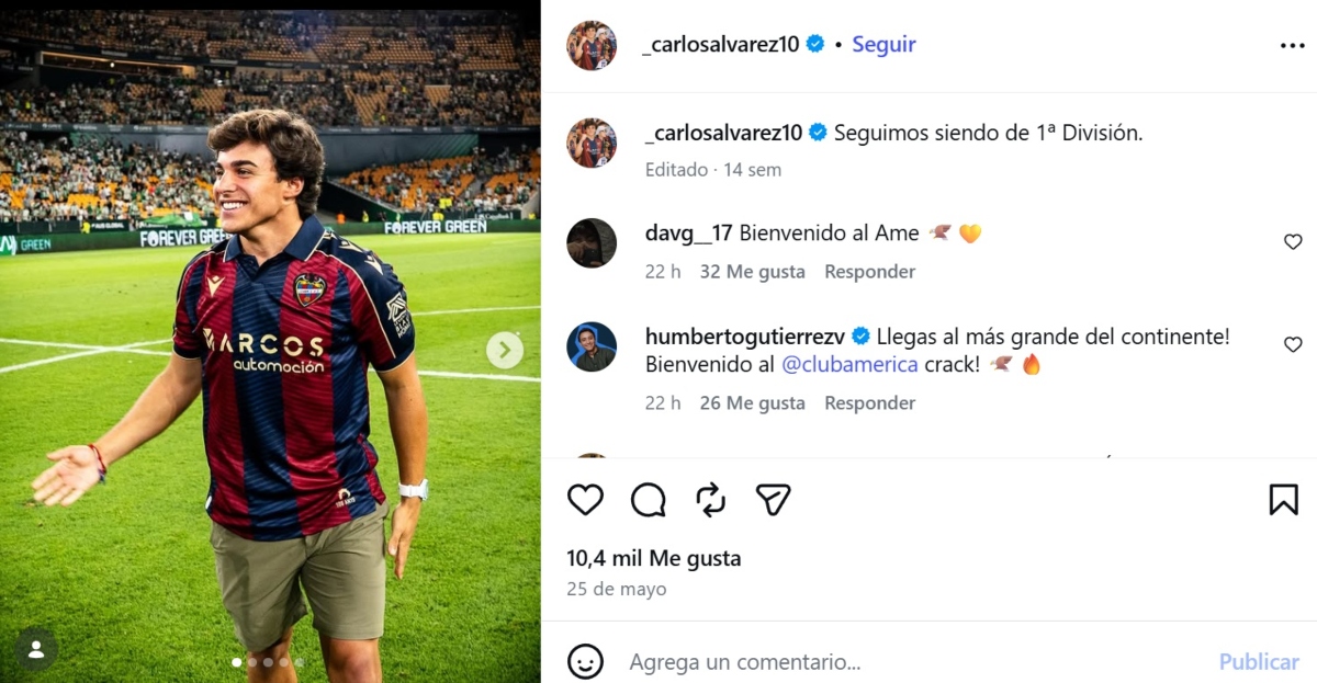 Carlos Álvarez será nuevo refuerzo del América
