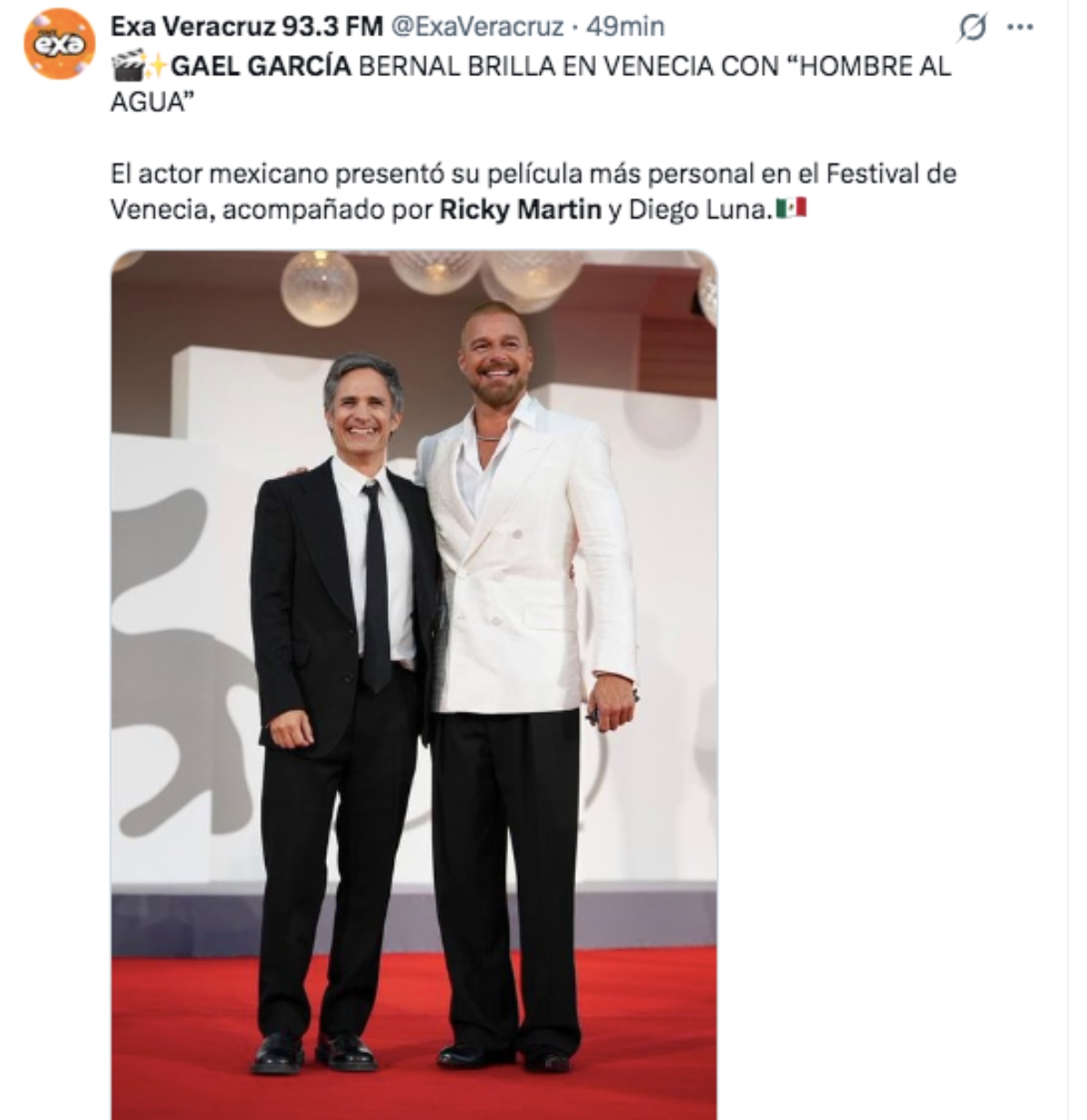 Gael García triunfa junto a Ricky Martin presentando película