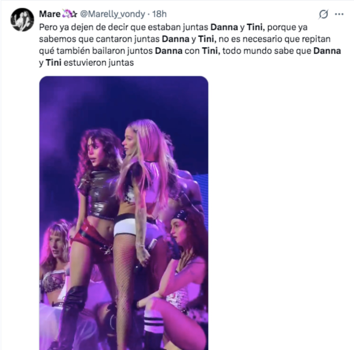 Danna triunfa en show de Tini como invitada especial