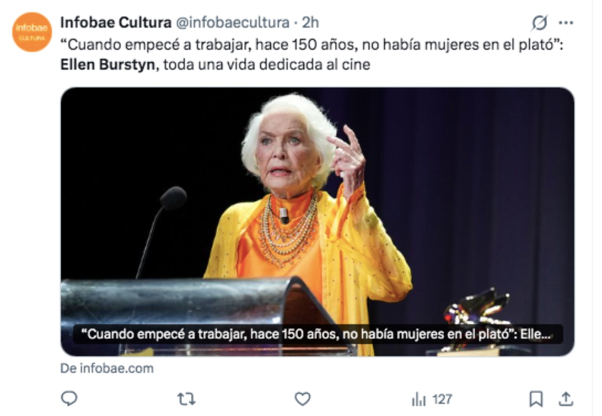 Ellen Burstyn habla sobre la igualdad de las actrices en Holllywood