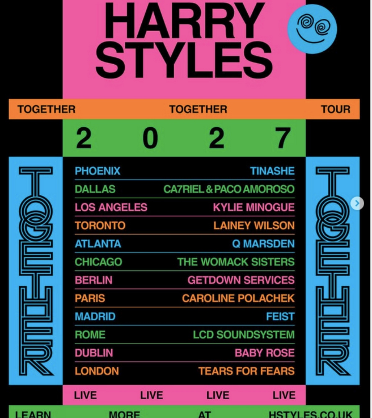 Harry Styles comparte últimas fechas de su tour