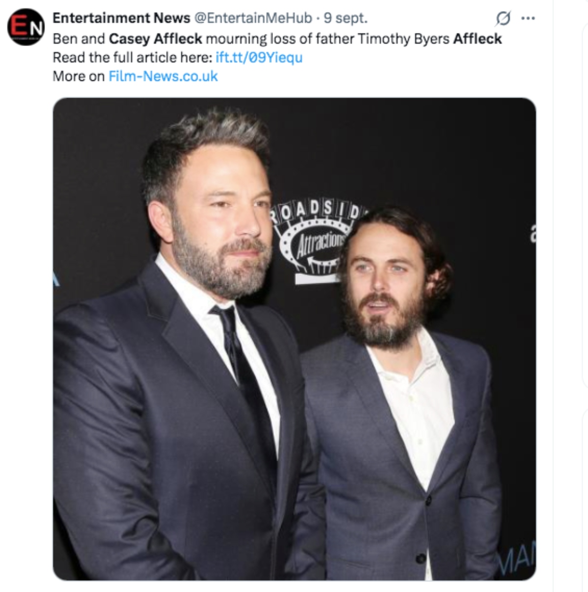 Casey y Ben Affleck están de luto tras la muerte de su padre
