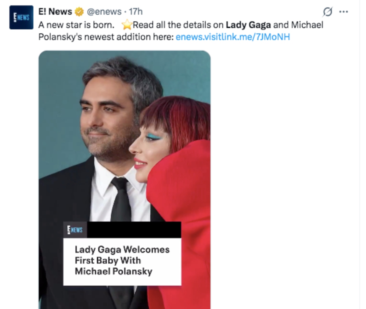 Lady Gaga sorprende a todos con su bebé y ya es mamá