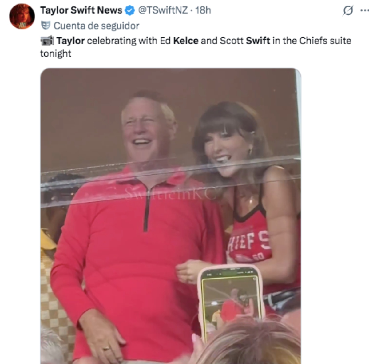 Taylor Swift estalla en alegría por touchdown de Travis Kelce