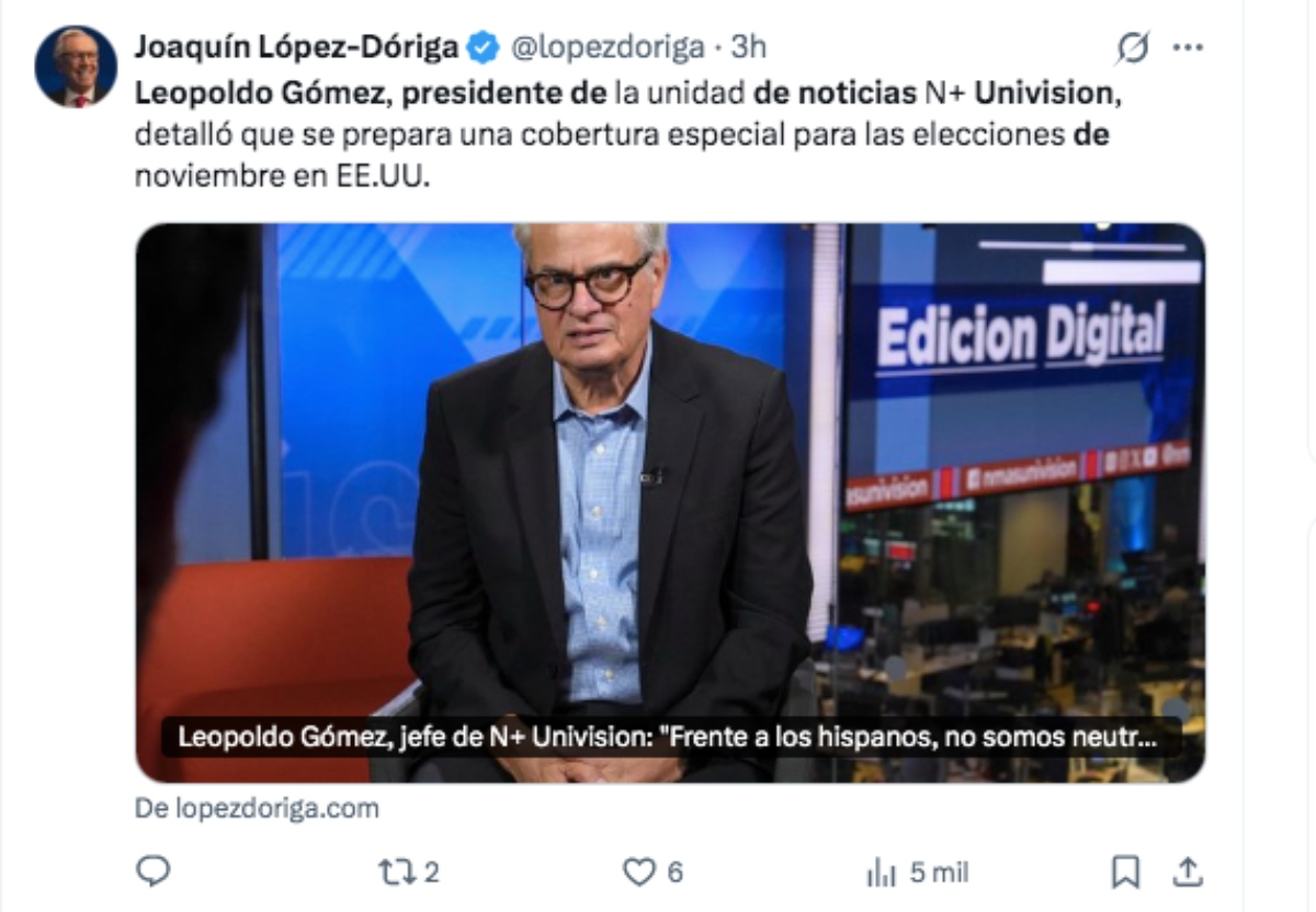 President, Univision News, Importance of Hispanics, November Elections