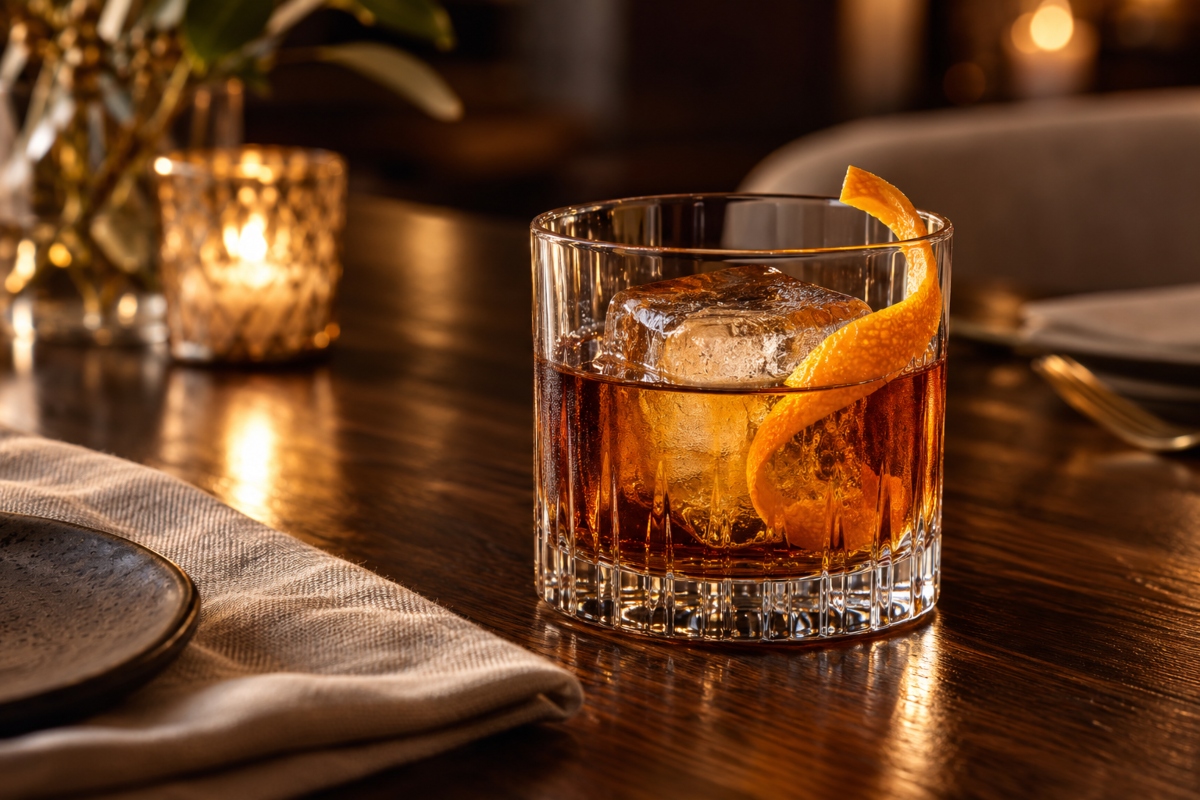 Old Fashioned con jarabe de arce