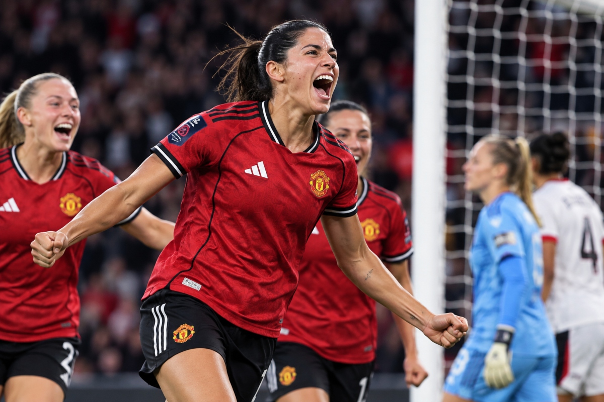 A historic night! Rebeca Bernal scores twice in her first start for Manchester United