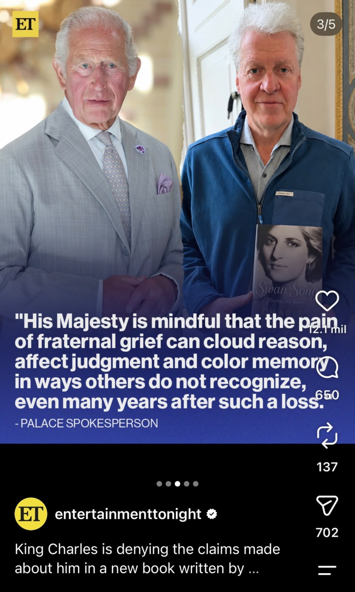 El rey Carlos en polémica tras libro hermano princesa Diana