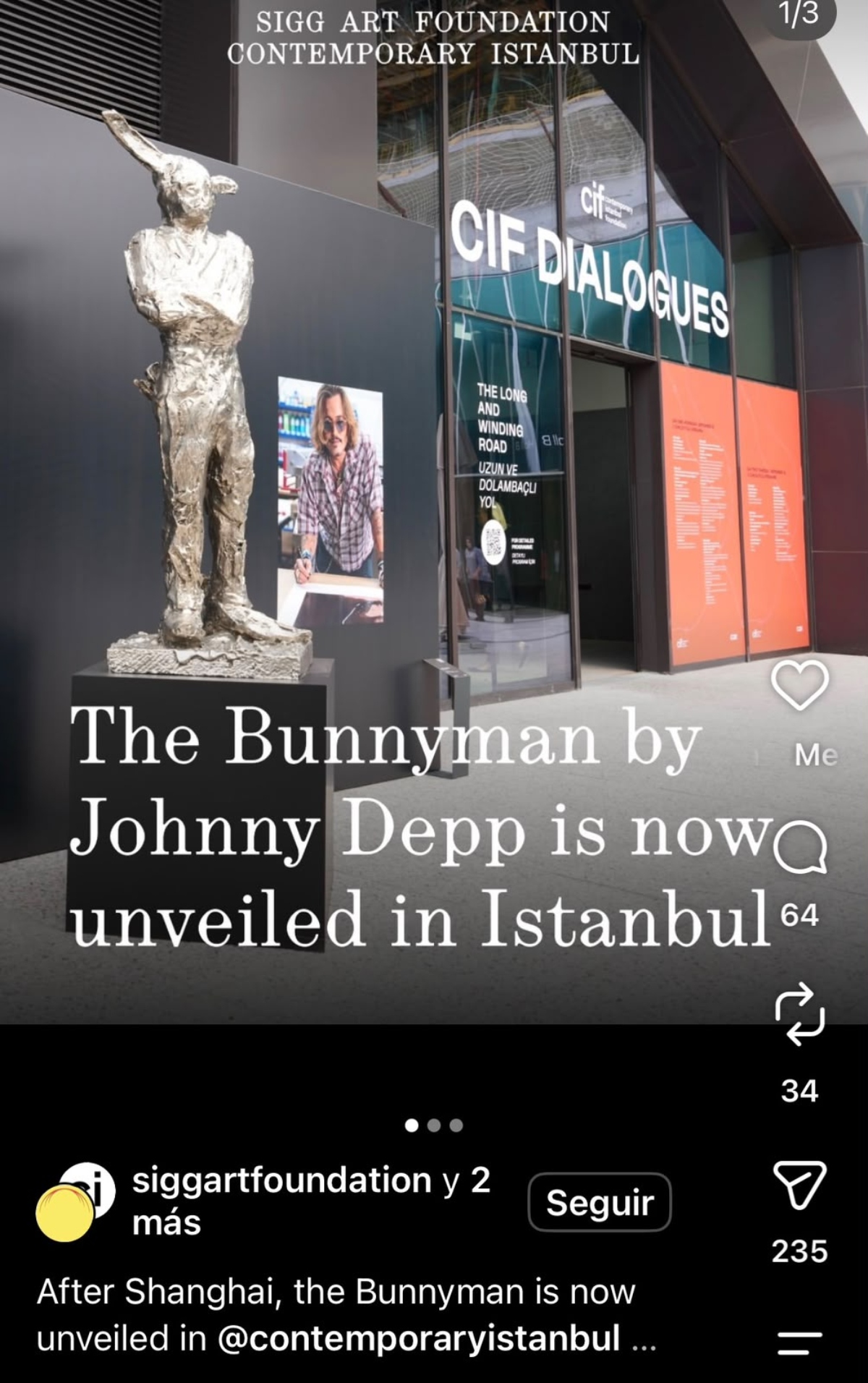 Actor Johnny Depp Makes His Debut as a Sculptor at an Art Fair