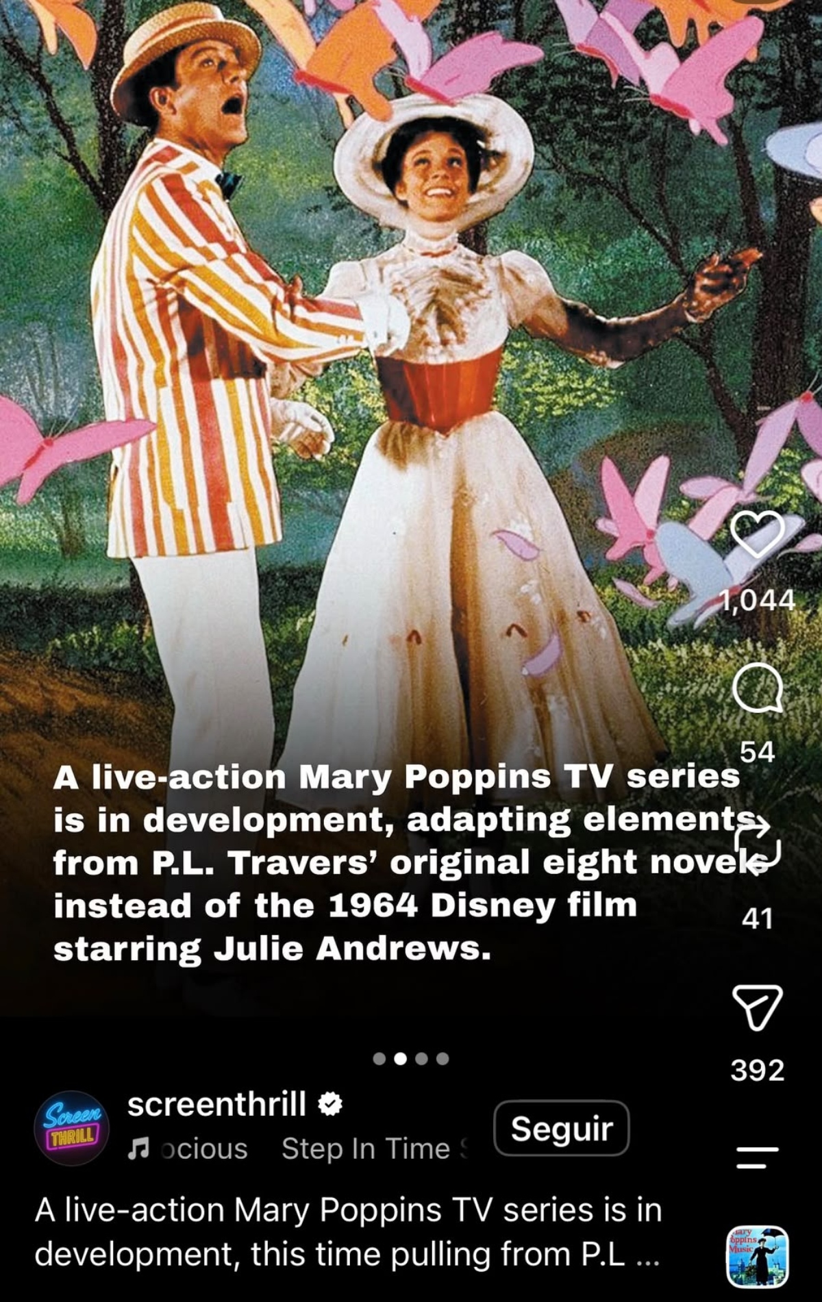 Mary Poppins is coming back as a TV series