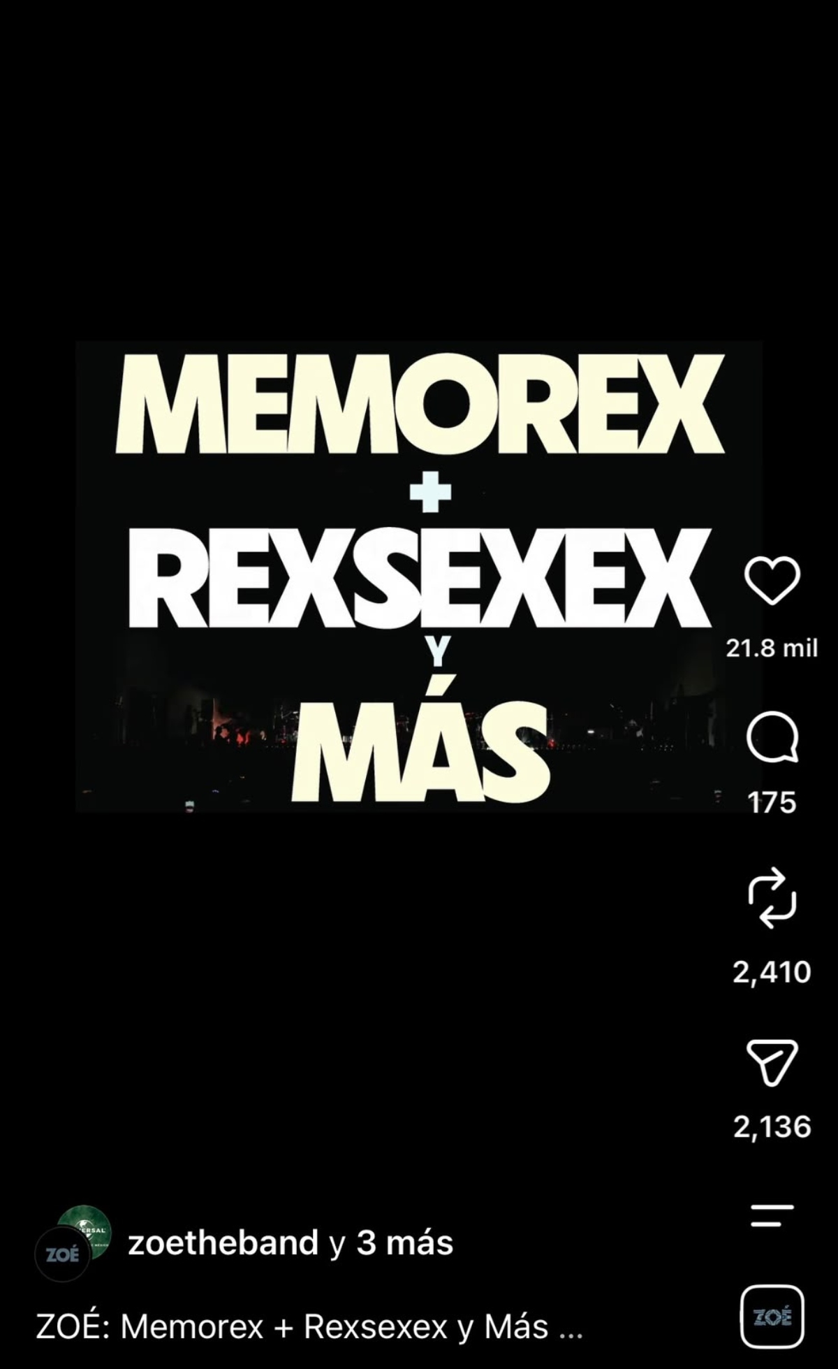 Banda Zoé presenta su largometraje 'Memorex + Rexsexex y Más'