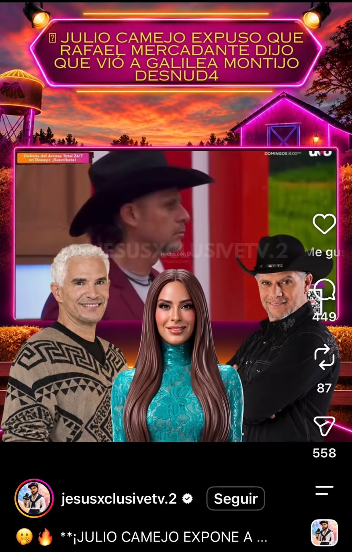Julio Camejo se va contra Rafa Mercadante por lo que dijo de Galilea Montijo