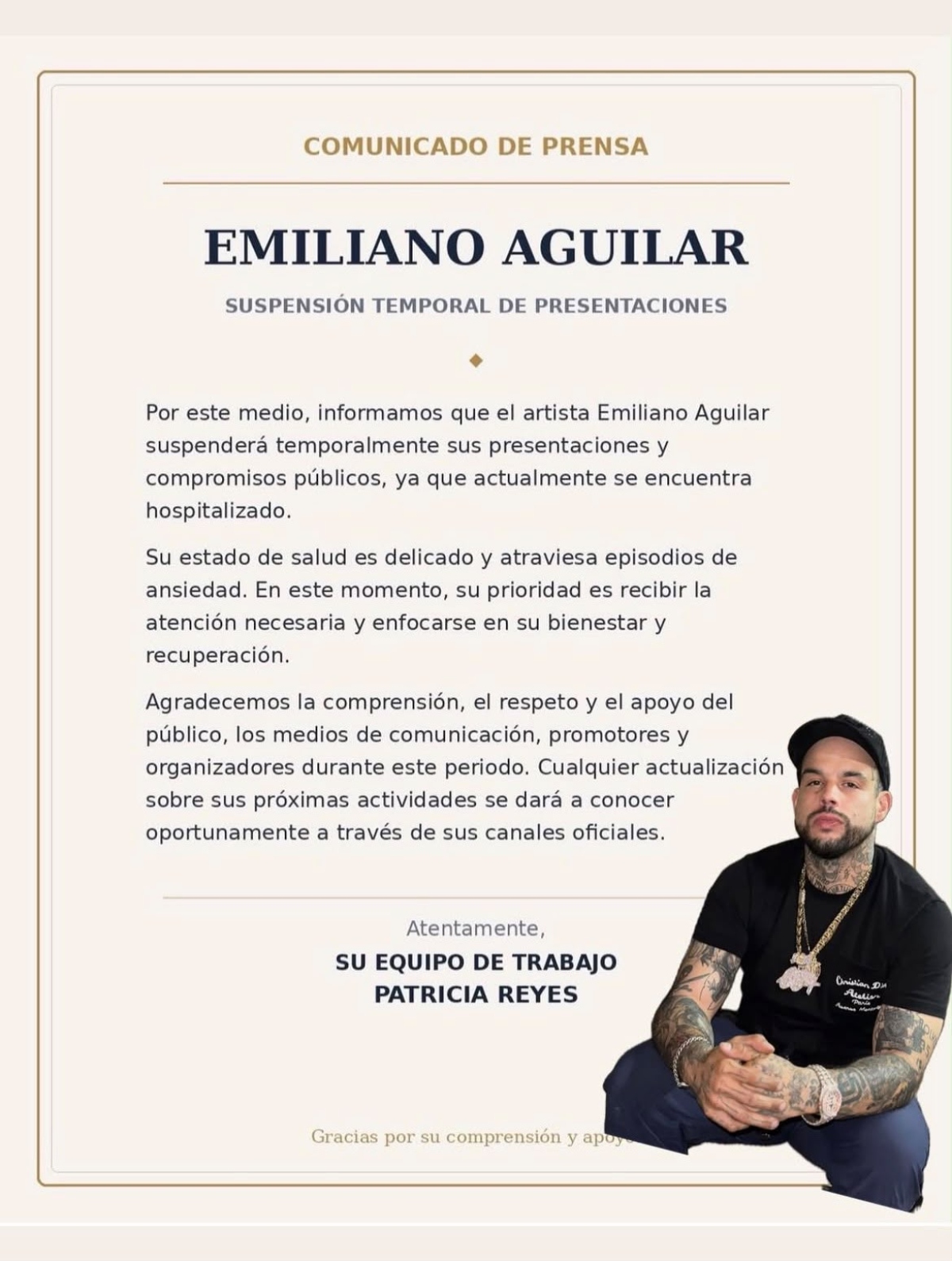 Emiliano Aguilar, hijo de Pepe Aguilar es internado de emergencia